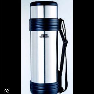 Stainless Steel Thermos Nissan 1 Liter Large Silver / Black Handle